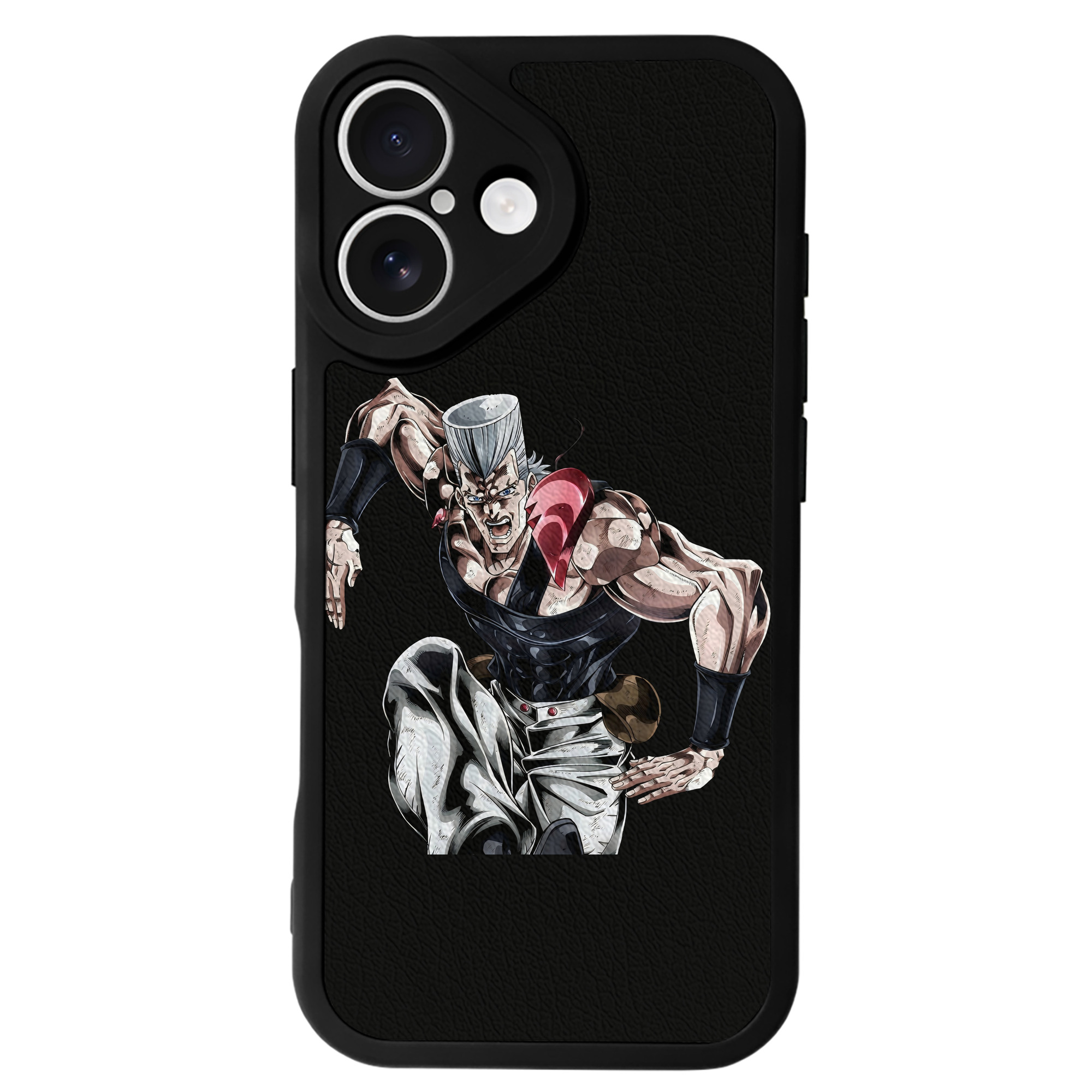 （画像用） ジョジョの奇妙な冒険 ジャン＝ピエール?ポルナレフ JoJo's Bizarre Adventure Jan Pierre Polnareff 【iPhone 16シリーズ対応】シリコンスマホケース（レザー調） 材質：シリコン